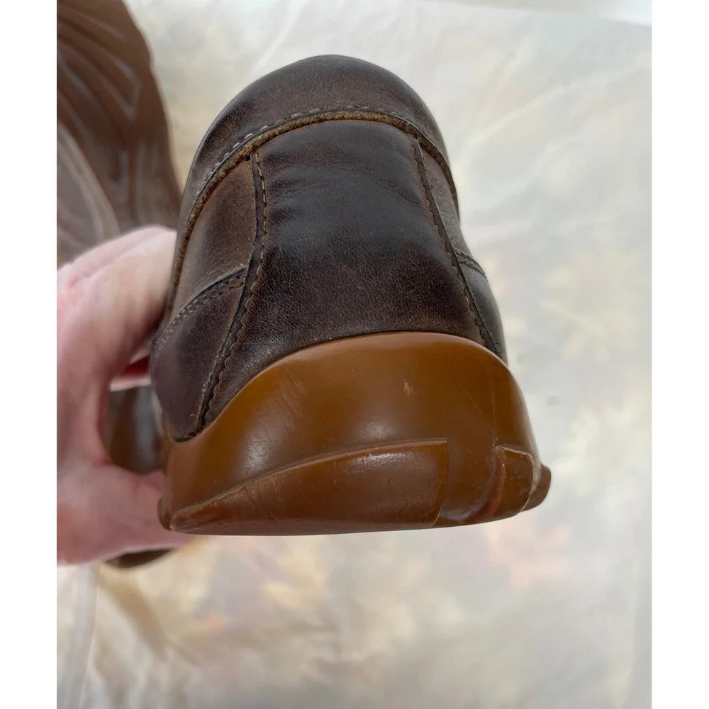 Allen Edmonds 9 1/2D Men Boulder Loafer Dark Brown Leather Driving Shoe Slip On